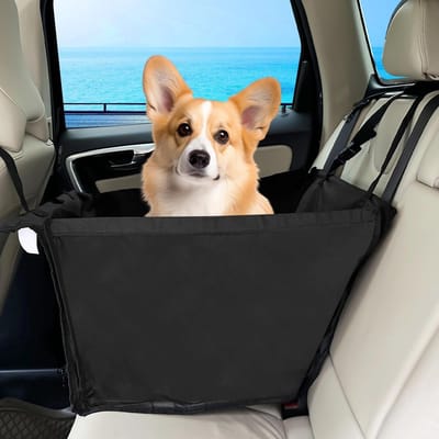 Dailygoods - Autostoel voor Honden, Opvouwbaar en Duurzaam, Zwart