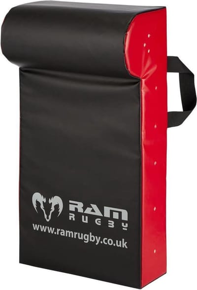 Single Wedge Hit Shield - PVC - High-Density Foam - Black / Red - Medium