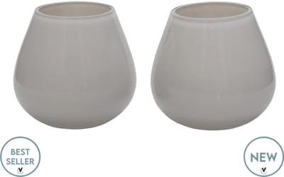 Waxinelichthouder Tasman - XS - Ivory - Set van 2 - Ø12,5 x H11,5 cm