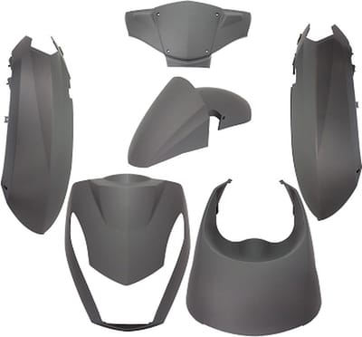 Kit carénage TNT pour Scooter Peugeot 50 Kisbee 6 pièce noir mat / 2T et 4T Neuf