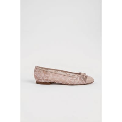 LK Bennett Kara Flats Mushroom Size: 35 | Ballerina Shoes Outlet | Dames | Beige