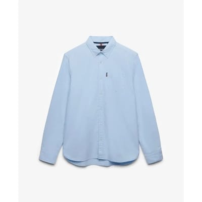 Superdry - Essential Oxford Overhemd met Lange Mouwen - Heren - Lange mouwen shirts