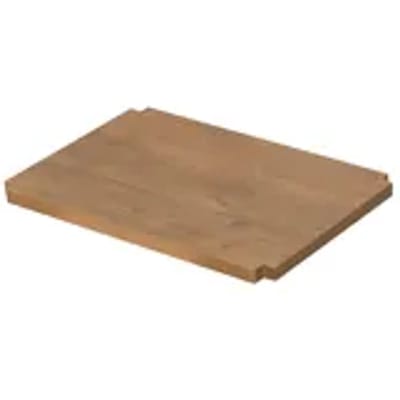 Aquazuro Wastafelblad Napoli - Houtcomposiet - Melamine - Natuur Eik - 39,8x28,1cm