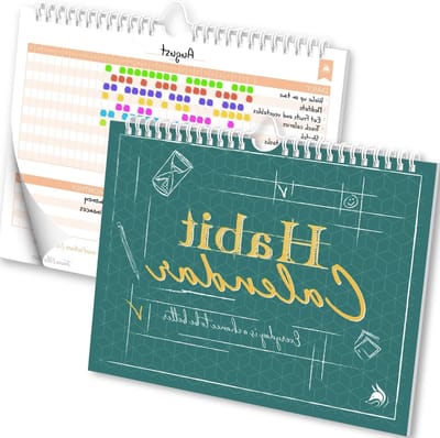 Gewoontekalender - Gewoonteplanner Dagboek - Productiviteit Verhoging - 24 Maanden Tracker - 25.5 x 20.5 cm - Kleurrijk
