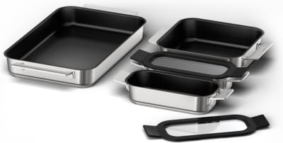 Neff Z9404FF0, Pro pannenset geschikt voor flex-inductie, 4 stuks, RVS
