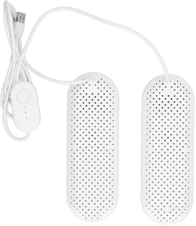 Draagbare schoendroger - Schoendroger met timer - Wit - USB-oplader - Elektrische droger voor laarzen en schoenen - Geschikt voor sokken