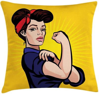 ABAKUHAUS Kussenhoes – Retro Pin-up – 40x40 cm – Dubbelzijdig bedrukt