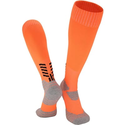 Zomer Anti-slip Voetbalsokken Heren Trainingssokken voor Jongens Handdoek Lange Koker Sportsokken Heren 38—44 oranje