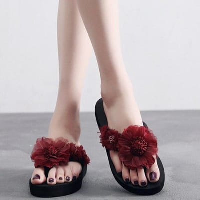 Dames Bloemen Slippers Zomer Slippers Strand Slippers Casual Huis Schoenen Buiten Slippers 36 gray