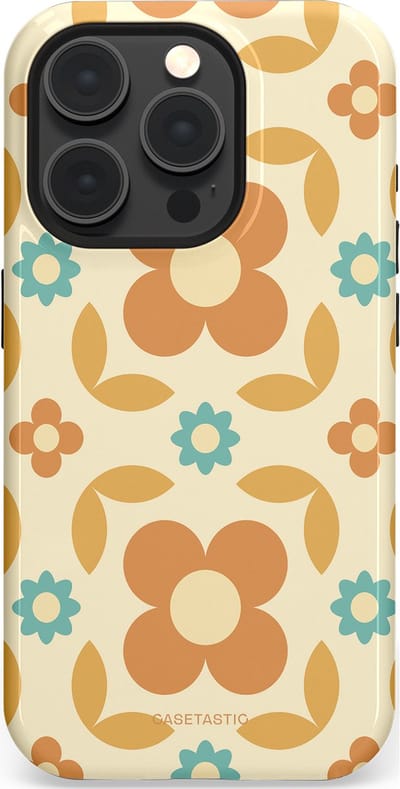 Casetastic hoesje geschikt voor Apple iPhone 15 Pro - MagSafe - Dubbellaagse bescherming - Retro verlangen - Fashion Case - Crème Perzik Goud