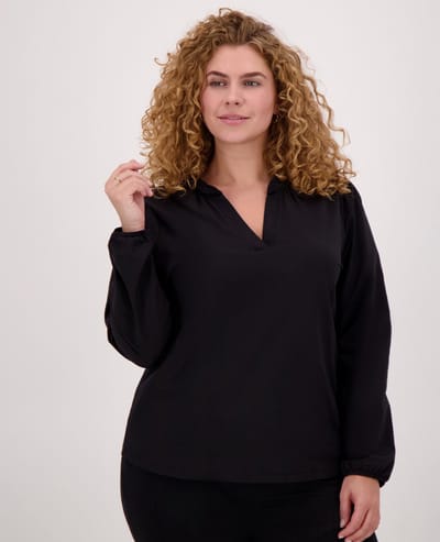 Je m'appelle Travelstof Top - Dames - Zwart - Maat 48