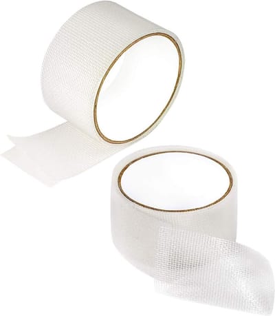 (2 Stuks 5x200cm wit)glasvezel raam deur hor reparatieset, Muggennet Reparatie Tape, Muggengaas Plakband, Horrengaas Tools, Repareer Vliegenhor, Raamhor Tape, sterk plakband van glasvezel, voor het repareren van ramen en deuren