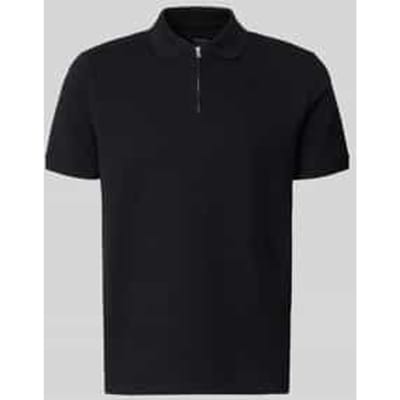 regular fit poloshirt met structuurpatroon