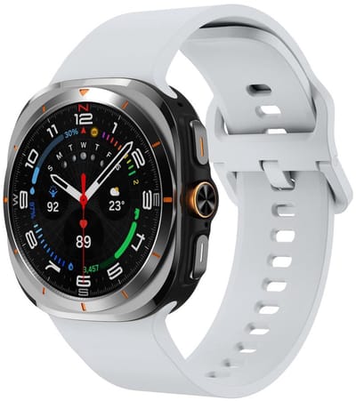 Siliconen bandje - geschikt voor Samsung Galaxy Watch Ultra (47mm) / Ultra 2025 (47mm) - gespsluiting - grijs