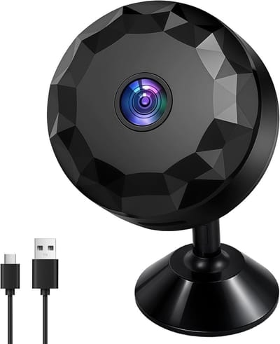 Mini Camera - Beveiligingscamera Indoor - Woning Bewaken - Intelligente Bewegingsdetectie - 10x10x1 cm - Zwart