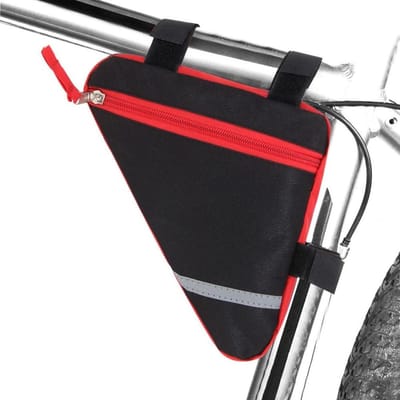 Waterdichte Fietstas voor het Voorframe, Dubbelzijdig Reflecterend voor Veilig Nachtfietsen, Ideaal voor Fietsaccessoires en Opbergruimte