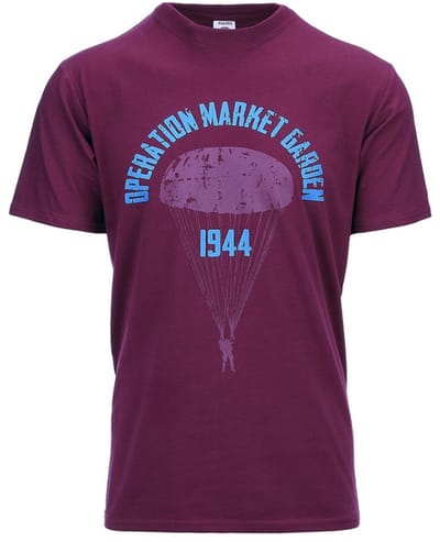 Fostex Garments - T-shirt Operation Market Garden (kleur: Maroon / maat: S)