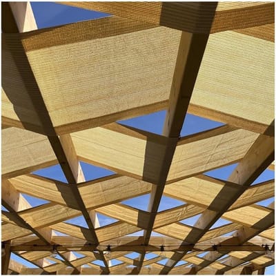 Pergola Schaduwzeil - Buitenluifel Zonnedoek - Terras Overkappen - UV Blokkerend Ademend - 0.9 x 7 m - Beige
