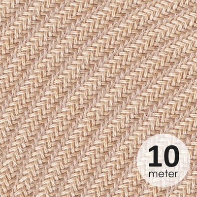 Home Sweet Home - Strijkijzersnoer Jute - stof - bestel 10 meter - elektriciteitssnoer 3 aderig - textielkabel 3x0.75m² - VDE gekeurd
