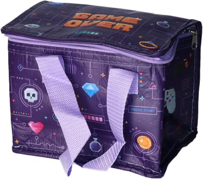 Game Over Koeltas lunch - paars - 4 liter - RPET - koelboxen - picknick/strand - lunchtas