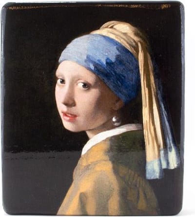 Meesters op hout - Meisje Met De Parel - Vermeer - Reproductie op hout