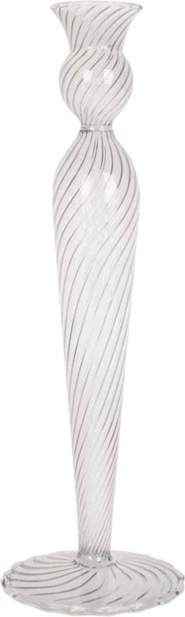 Kandelaar - Glas Swirl Clear Groot