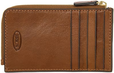 BRIC'S Leren kaarthoes Volterra Cardholder Tobacco bruine