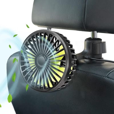 Draagbare Verstelbare 12 Volt Voertuig Ventilator Elektrische Auto Stille Koelventilator met 3 Snelheden 360 ° Rotatie voor Camper-Vrachtwagen-Bestelwagen-SUV Auto Ventilator