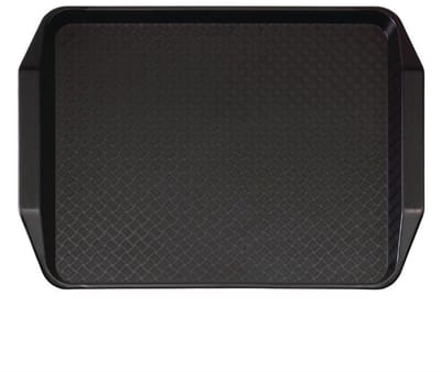 Cambro Polypropyleen Fastfood Dienblad Met Handvatten Zwart 43x30cm DE314