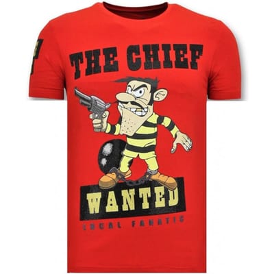 Exclusieve T-Shirt Heren - The Chief Wanted - Rood