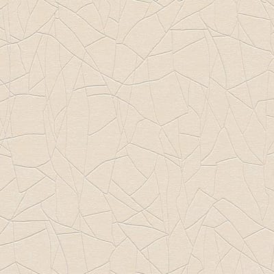 Grafisch behang Profhome 399342-GU vliesbehang licht gestructureerd met abstract patroon en metalen accenten beige crèmewit wit 5,33 m2