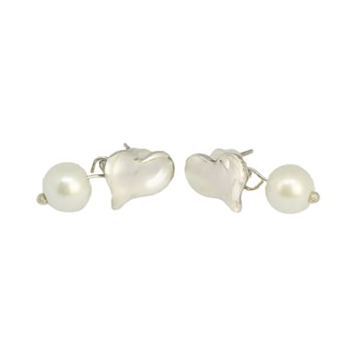 Pearly Loving Heart Earrings