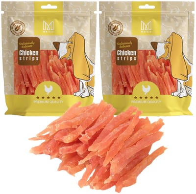 Mersjo - Hondensnack Serie - Zachte Strips met Kip - 1kg - Graanvrij