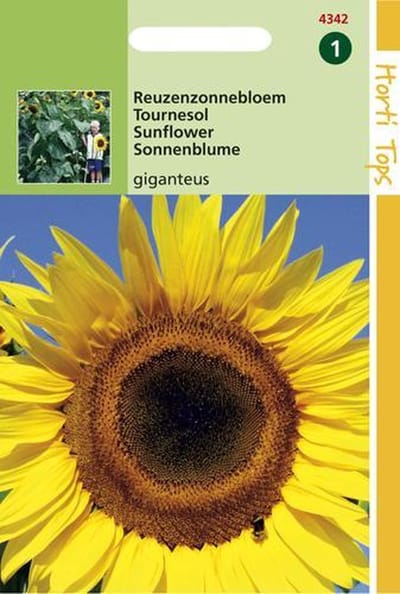 Hortitops Zonnebloemzaden - Helianthus annuus uniflorus giganteus