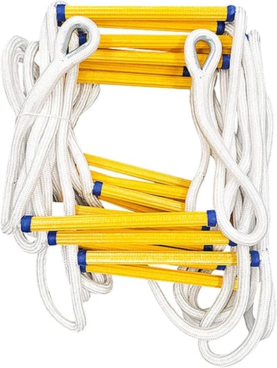 Reddingsladder - Noodladder Touwladder - Snelle Ontsnapping - Hoge Treksterkte - 15 Meter - Zwart