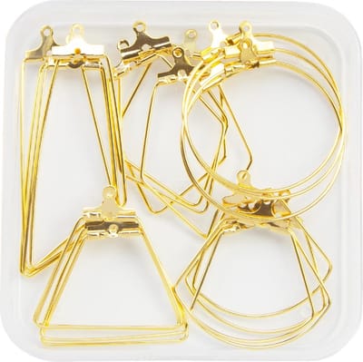 Pakket - Stainless Steel Oorbel Frames (Diverse Formen) Goud (20 Stuks)