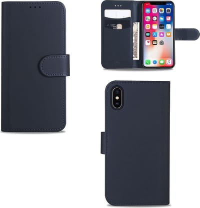 Apple iPhone Xs Max Hoesje Blauw met Pasjeshouder