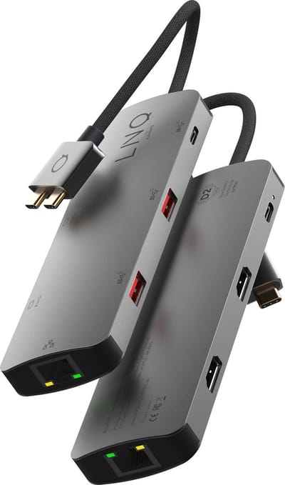 LINQ Connects 7-in-2 Pro USB-C Hub – Dual 4K HDMI, 10Gbps & Ethernet voor MacBook M1/M2
