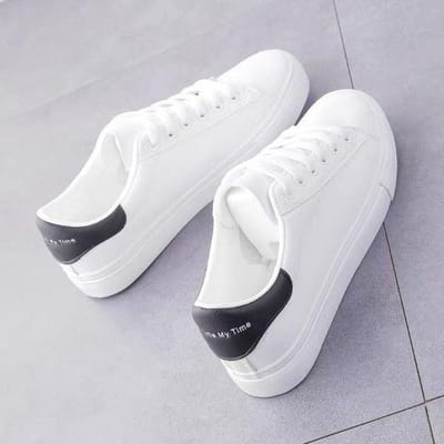 Baskets Femme Automne Cuir Blanc Clair Baskets Femme Plateforme Chaussures Vulcanisées Printemps Décontracté Respirant Chaussure de Sport 40 noir