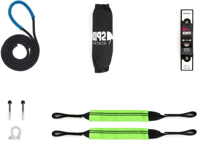 Slackline Muurplaat - Indoor Kit - Balans Trainen - Stalen Ankerpunten - 30x5x1.5 cm - Zwart
