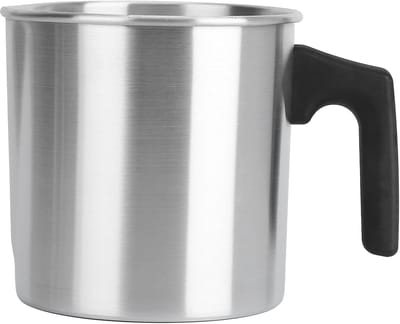 Smeltkroes - Wax pot - Kaarsen maken - Hittebestendig handvat - 1.2 liter capaciteit - Zilver