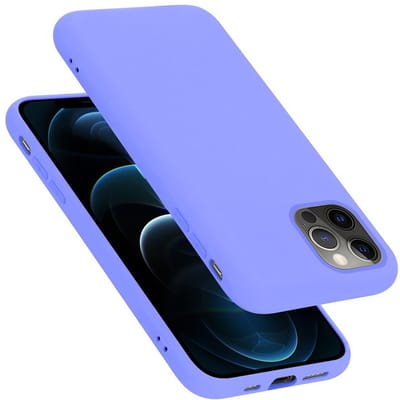 Cadorabo Hoesje geschikt voor Apple iPhone 12 / 12 PRO in LIQUID LICHT PAARS - Beschermhoes gemaakt van flexibel TPU silicone Case Cover