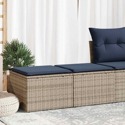 vidaXL - 2-delige - Loungeset - met - kussens - poly - rattan - acacia - grijs