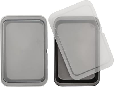 Set van 2 Non-Stick Bakvormen 33x23 cm met Deksel voor Cake en Brownies