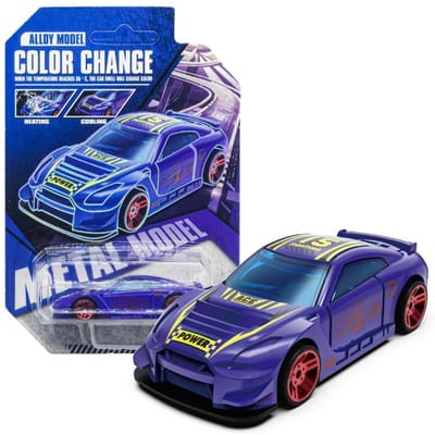 1:64 Magische Kleurveranderende Racewagen Model Temperatuurgevoelig Traagheid Pull Back Auto Speelgoed Crashbestendig Duurzaam Jongens Cadeau