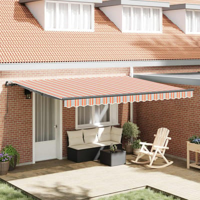vidaXL - Uitschuifbare - luifel - Meerkleurig - 450 - × - 350 - cm