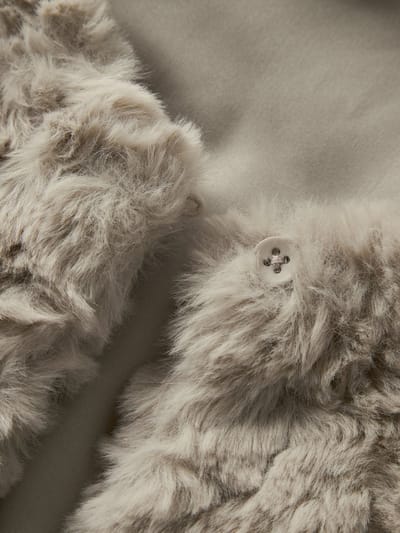 Name It mini meisjes gilet NANO FAKE FUR Island Fossil