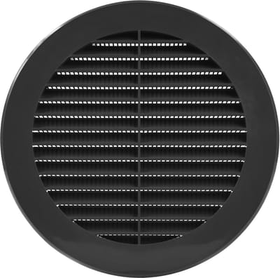 Rond Zwart Ventilatierooster 15,2 cm voor Badkamer, Keuken, en Huis