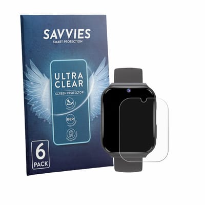 Savvies - Screenprotector voor pmstuy Kids Smartwatch 1.83" - Folie Beschermfolie transparant 6 Stuks