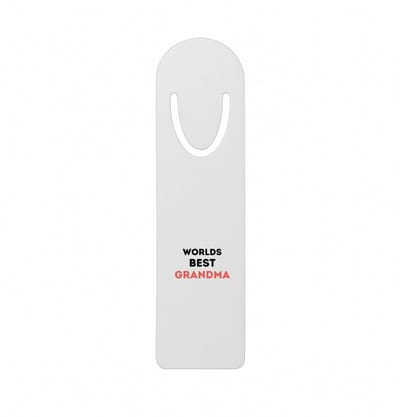 Hacebo® - worlds best grandma metalen boekenlegger - Oma - de beste oma - verjaardagscadeau - verjaardag - cadeau - cadeautje voor oma - oma artikelen - kado - geschenk - gift Bladwijzer boekenleggers - 12.7 cm x 3.2cm